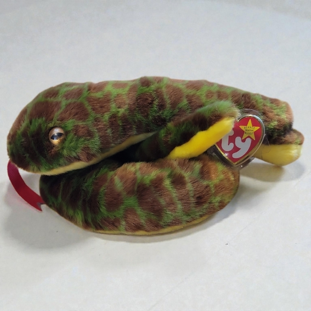 NWT Ty Beanie Baby Buddy Slither Snake Reptile Camo